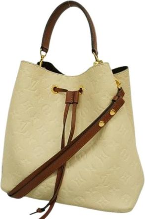 Louis Vuitton Pre-owned NeoNoe MM Bucket Bag - Dames - Pre-owned - Beige - Maat: ONE Size Leer