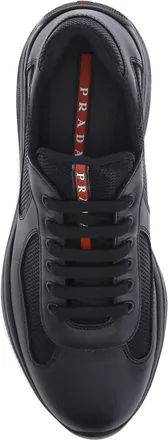 Prada Mens Sneakers Americas Black Polyamide Upper: Lace-Up Shoes Flat