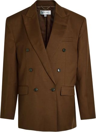 Ronny Kobo Blazer met dubbele rij knopen - Bruin