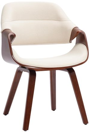 Clp Silla De Comedor Maira Nogal/crema Tela