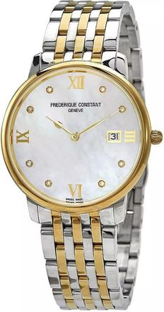 Frederique Constant Slimline Quartz Diamond Ladies Watch FC-220MPWD1S23B
