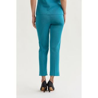 Ming Wang Knit Straight Leg Ankle Pants in Nebula at Nordstrom, Size X-Small