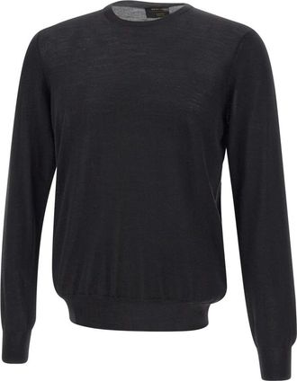 Gran Sasso Truien & Vesten, Heren, Zwart, XL, Wol, Super Tasmania wollen trui