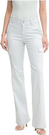 Guess Rechte broek - Dames - Straight fit broeken - Blauw - W30 L34 - Katoen - Broeken