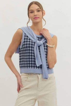 Entro Ocean Drive Top In Blue