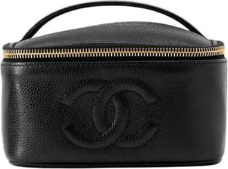 Chanel Pre-owned Mini Bags, female, Black, Size: ONE SIZE Pre-owned Vintage Mini Vanity Bag