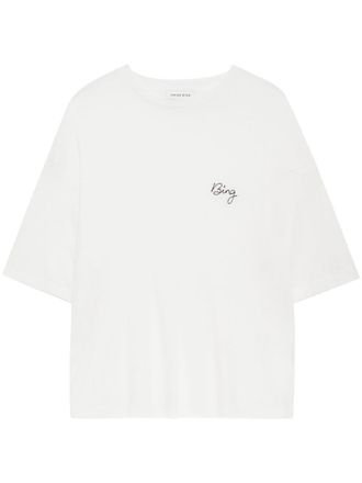 Anine Bing Louis logo-embroidered T-shirt - White