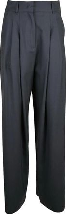 Marella Broeken, Dames, Grijs, L, Wol, Ulzio Wijde Broek
