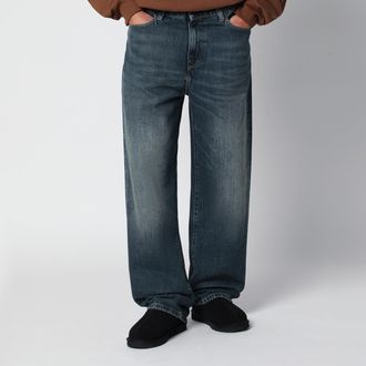 Carhartt Work in Progress Pantaloni Aaron blu in denim di cotone