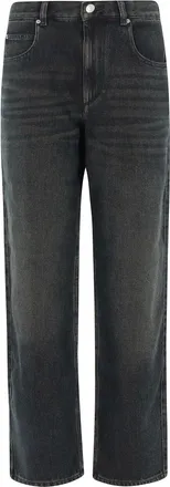 Isabel Marant Jeans, Dames, Blauw, S, Denim, Rechtgesneden denim broek