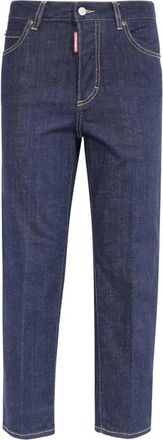Dsquared2 Stijlvolle 5-pocket jeans met contrasterende stiksels - Dames - Slim Fit Jeans - Blauw - M - Katoen - Jeans