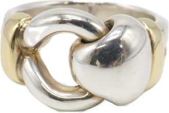 Tiffany & Co. Silver Yellow Gold Silver 925 Band Ring (Pre-Owned)