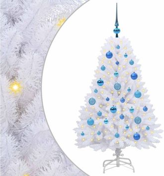 vidaXL Albero di Natale Artificiale con Rami Pieghevoli Bianco 120 cm vidaXL