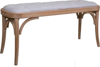 Wanderlust Deco Banqueta de madera tapizada 110 x 37 x 47h cm