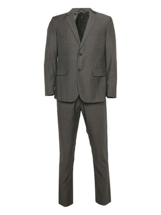 Balmain three-button wool suit - men - Wool - M - Grey