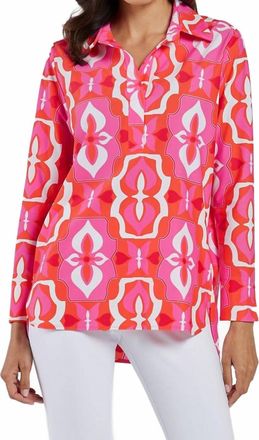Jude Connally Hadley Tunic Top In Butterfly Tile Sorbet