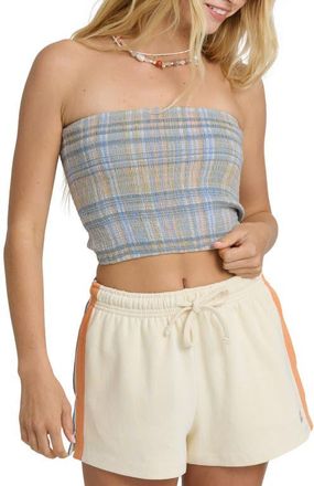 Billabong Keep It Simple Smocked Tube Top in Twilight Blue at Nordstrom, Size X-Small