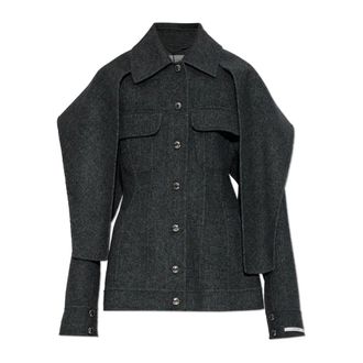 Sportmax Wool Jacket Calcio - Dames - Jassen - Grijs - Maat: S Wol