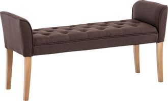Clp Chaise Longue Cleopatra Tapizado En Tela Marr&oacute;n Antiguo Claro
