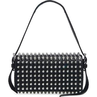 Alexander Wang Slim Ricco Crown Studded Leather Shoulder Bag in Black at Nordstrom
