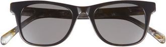 Eyebobs The Director 46mm Small Polarized Square Sunglasses in Black Pearl Backside at Nordstrom, Size +1.00