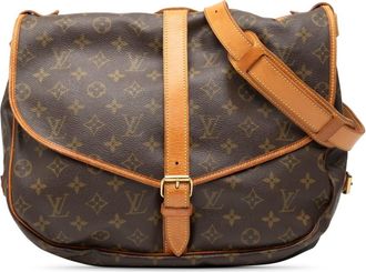 Louis Vuitton Brown Pvc Leather Shoulder Bag (Pre-Owned)