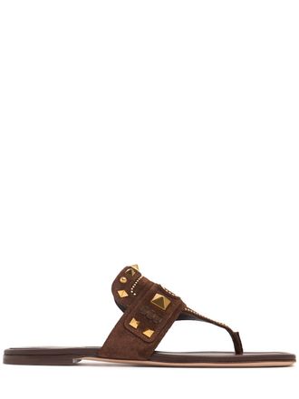 サンダル VALENTINO Brown leather Studshield sandals Valentino Garavani Sandals Leather Brown from Valentino