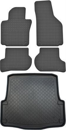 OEM Skoda Octavia Ii Kombi De 2004 A Abril De 2013. Juego De Alfombrillas De Goma Para Coche Y Alfombrilla Para Maletero