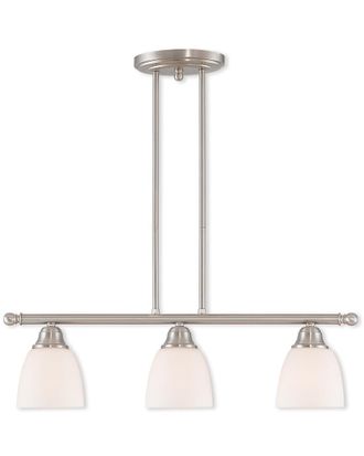 Livex Lighting Livex Somerville 3-Light Brushed Nickel Linear Chandelier