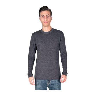 Mauro Grifoni Truien & Vesten, Heren, Grijs, XL, Wol, Wollen trui met ronde hals