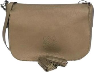 Loewe Pre-owned Cross Body Bags, female, Gray, Size: ONE SIZE Pre-owned Shoulder Bag