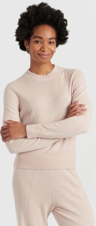 Chinti and Parker Bone Wool-Cashmere Cropped Sweater