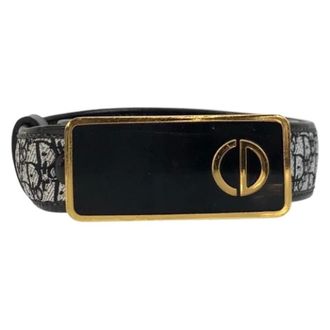 Dior Pre-owned Belts, female, Black, Size: ONE SIZE Pre-owned Oblique Canvas Belt