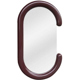 Vente-Unique Specchio da parete ovale in legno di paulownia L. 60 x H. 105 cm Marrone - YALMA