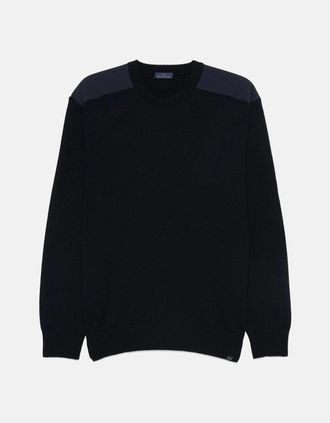 Paul & Shark Paul & Shark Mens Technical Wool Typhoon Sweater Navy - Size: 38