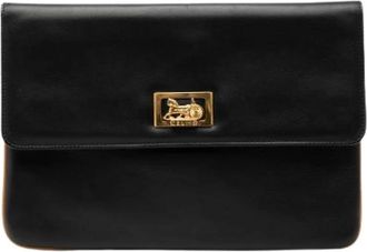 Celine Pre-owned Clutches, female, Black, Size: ONE SIZE Pre-owned Leather Clutch