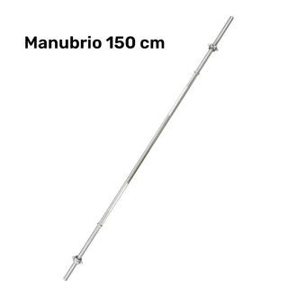 Trade Shop Trade Shop - Barra De Barra De Longitud 150 Cm De Acero Cromado Antideslizante Gimnasio