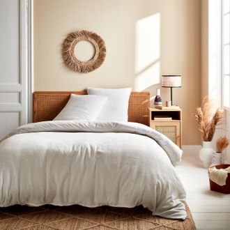 Sweeek Ropa De Cama De Gasa Y Algod&oacute;n Blanco