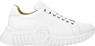 Philipp Plein Lo-top Sneakers Supersonic - unisex - Sneakers - Wit - 45 EU - Leer - Schoenen