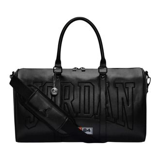 Nike Jordan Perforated Duffel (25L) - Heren - Sport - Zwart - Maat: ONE Size Leer