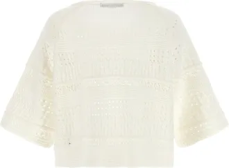 Max Mara Womens White Cotton Cardigan Clothing