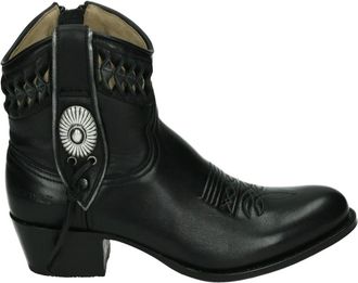Sendra Schoenen, Dames, Zwart, 42 EU, Leer, Western Zwarte Leren Laars