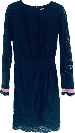 Msgm Black Lace Long-Sleeve Dress Size XS
