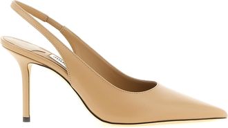 Jimmy Choo London Beige Leather High Heel Womens Pumps