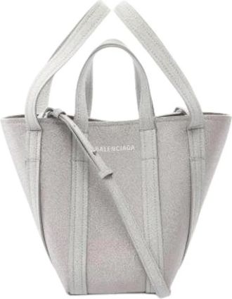 Balenciaga Pre-owned Canvas Tote Bag - Dames - Vintage Shopper - Grijs - ONE Size - Vintage