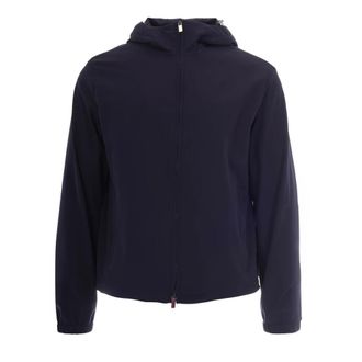 Paul & Shark Paul & Shark, Light Jackets, male, Blue, Size: 2XL Zip-up Hooded Jacket