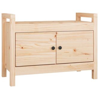 vidaXL Vidaxl - Banco De Recibidor Madera Maciza De Pino 80x40x60 Cm