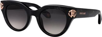 Roberto Cavalli Stijlvolle zonnebril Src 065M voor de zomer - Dames - Zonnebrillen - Zwart - 50 MM - Accessoires