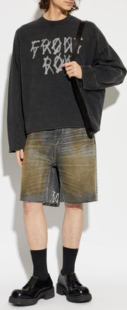 44 Label Group Long Sleeve T-shirt, Mens, Black