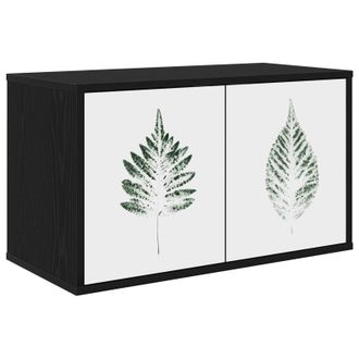 vidaXL Mobile Tv Da Parete Hanau 69 X 33 X 40 Cm Rovere Nero Vidaxl